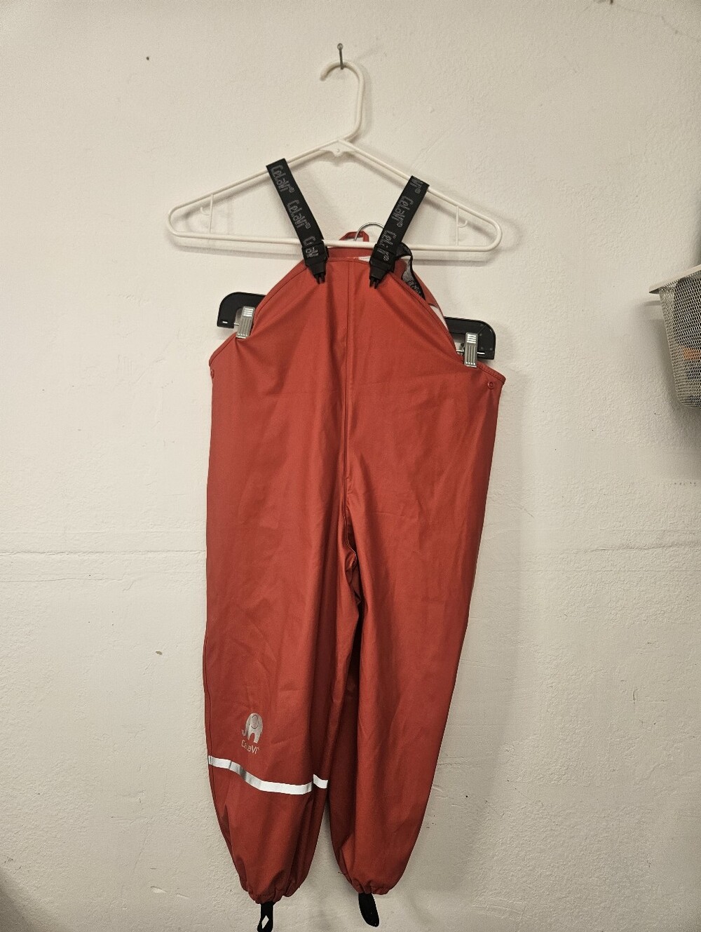 CeLaVi Rain Overall Pants 3-4 Years Kids Size 100 Straps Red Rain Gear